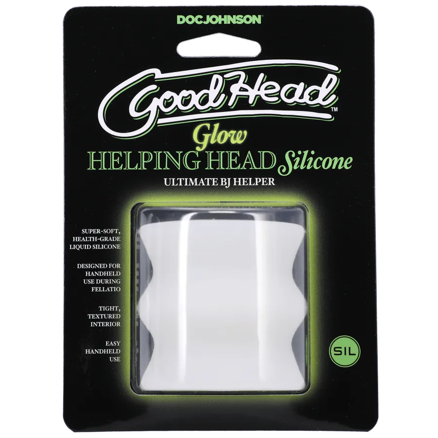 Glow Helping Head Silicone | Short Stroker/Masturbator/Oral Sex Aid | Goodhead