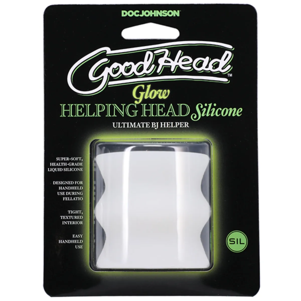 GoodHead Glow In The Dark Helping Head Silicone Stroker