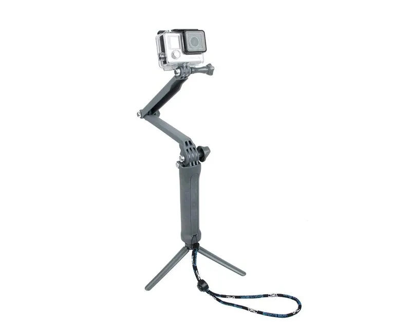 GoPro 3-Way Adjustable Extension Arm Grip Tripod for Hero Camera-Gray