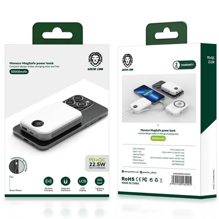 GREEN LION MONACO MAGSAFE POWERBANK 10000MAH