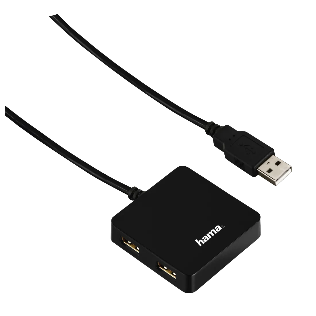 Hama 0.3M Buspowered 4 Ports USB 2.0 Hub - Black | 121318