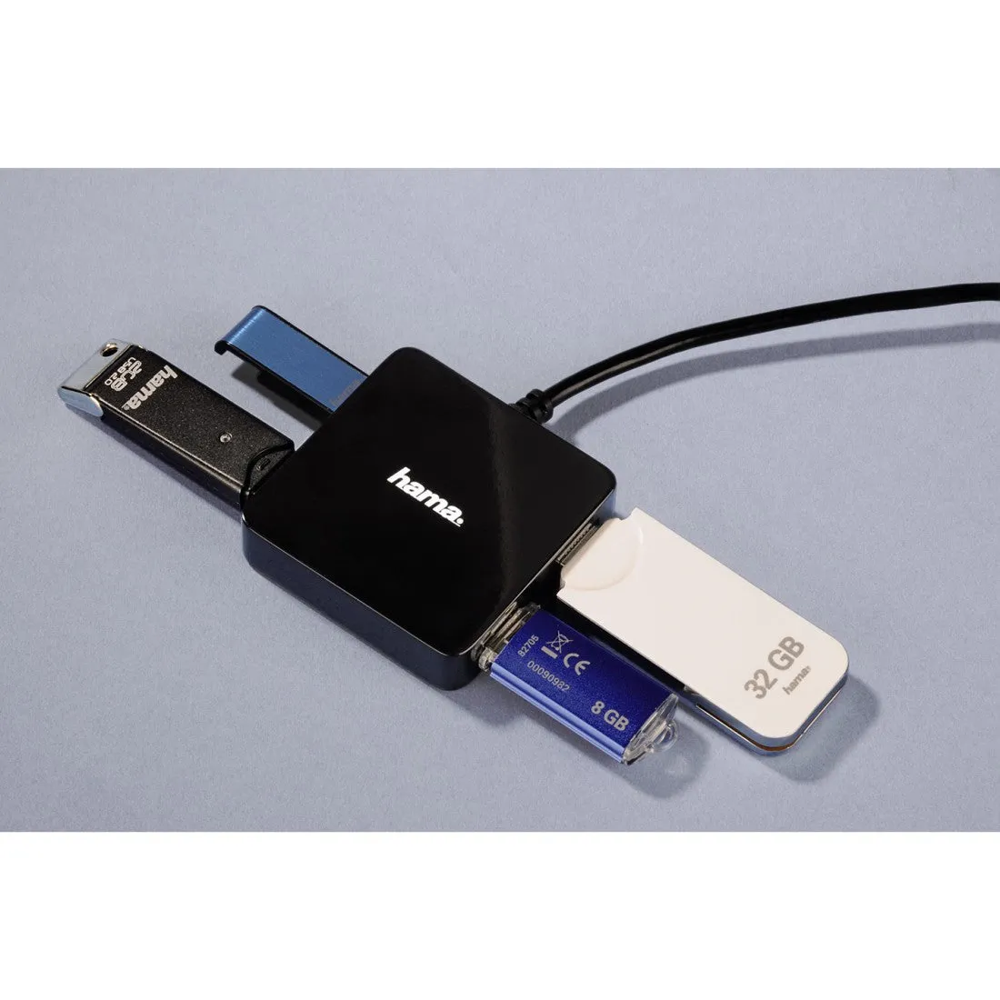 Hama 0.3M Buspowered 4 Ports USB 2.0 Hub - Black | 121318