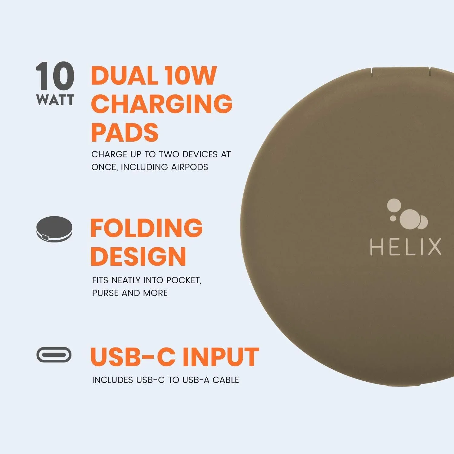 Helix 10W Qi Juice Dual Wireless Charger Kiwi - ETHQI2KI