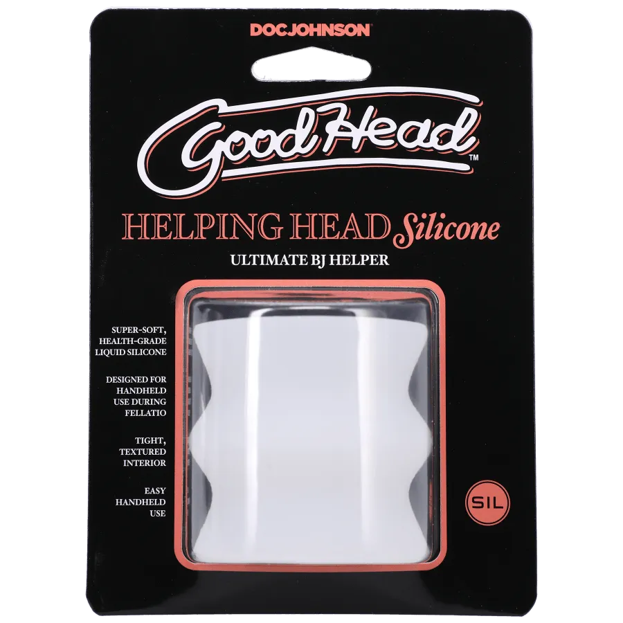 Helping Head Stroker | Silicone Fellatio Stroker - Frost | Doc Johnson