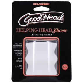 Helping Head Stroker | Silicone Fellatio Stroker - Frost | Doc Johnson