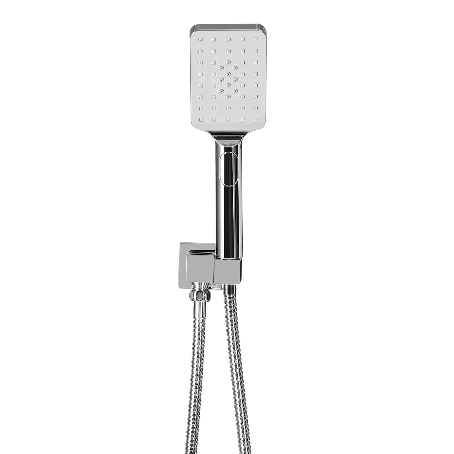 High Pressure Handheld Shower Head Set with Holder - Silver