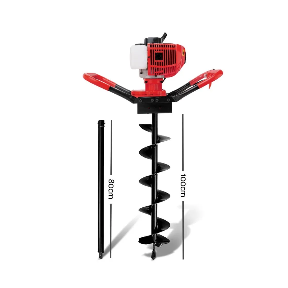 High Torque 66CC Post Hole Digger with Auger Extensions - Giantz