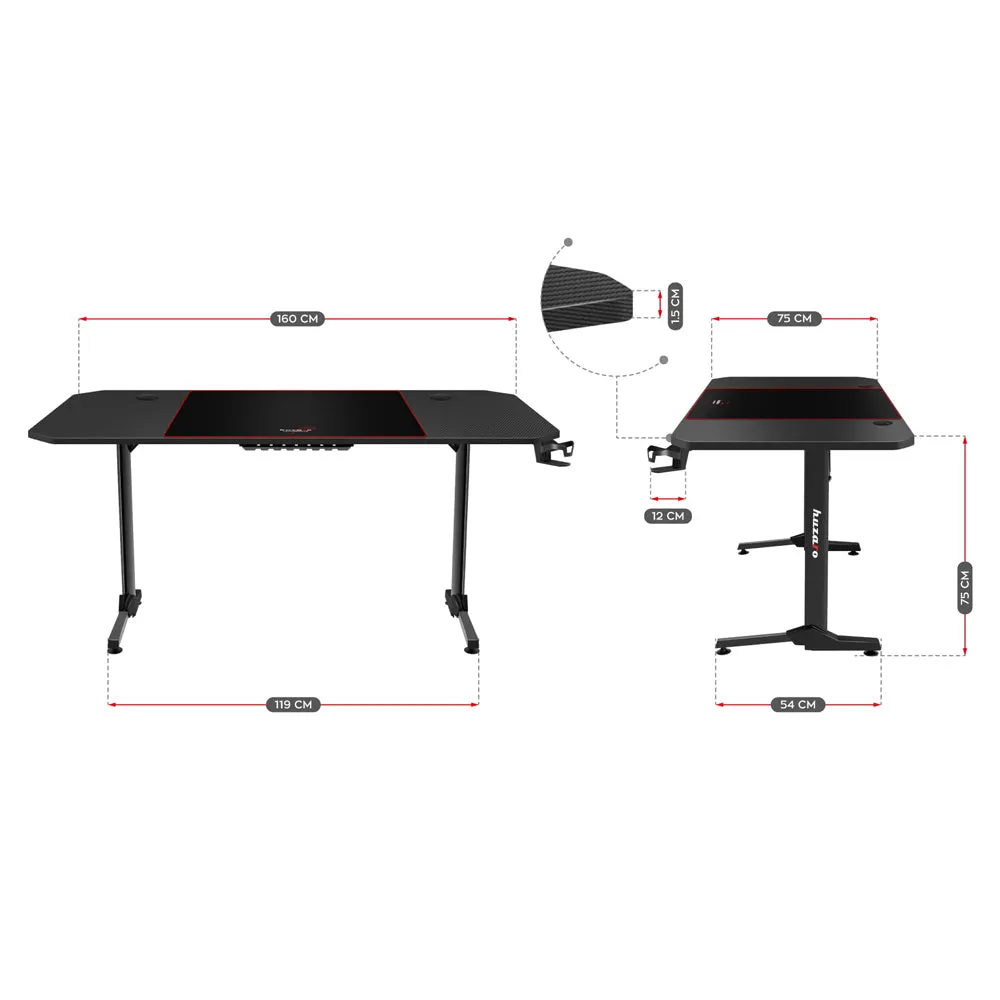 Huzaro Hero 4.7 Gaming Desk Black