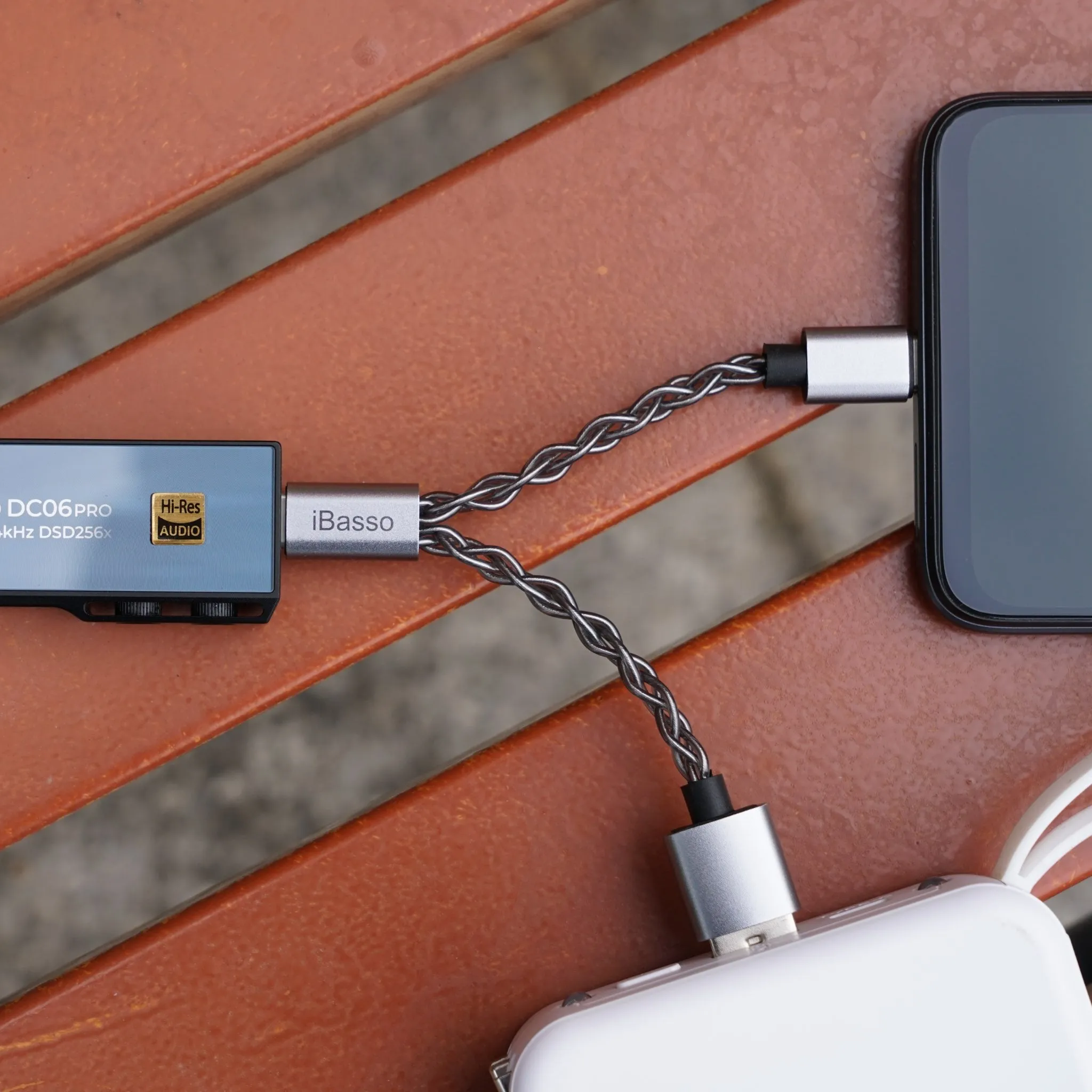 iBasso CB19 USB-C Cable   Y Adapter | USB-C to C / USB-A Power