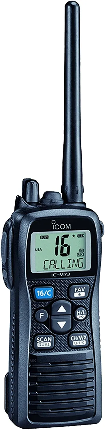 ICOM IC-M73 01 Icom IC-M73 01 Handheld VHF Marine Radio, 6 Watts