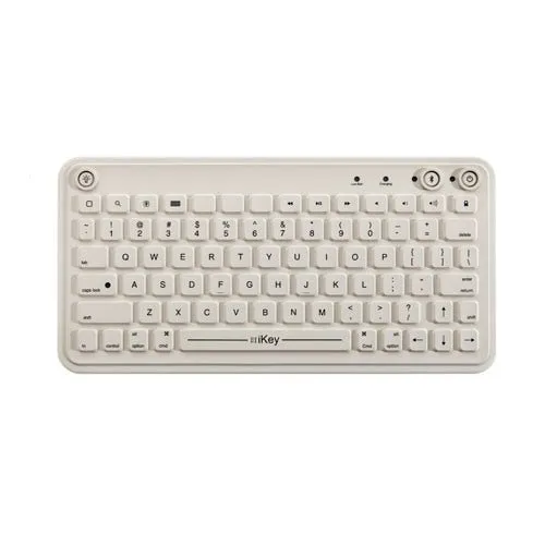 iKey BT-80-WHITE Industrial Compact BlueTooth Wireless Keyboard