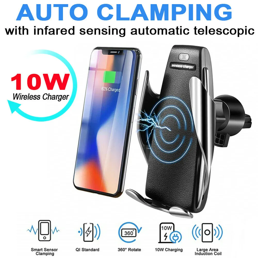 IR Sensor Automatic Clamp Wireless Car Phone Charger