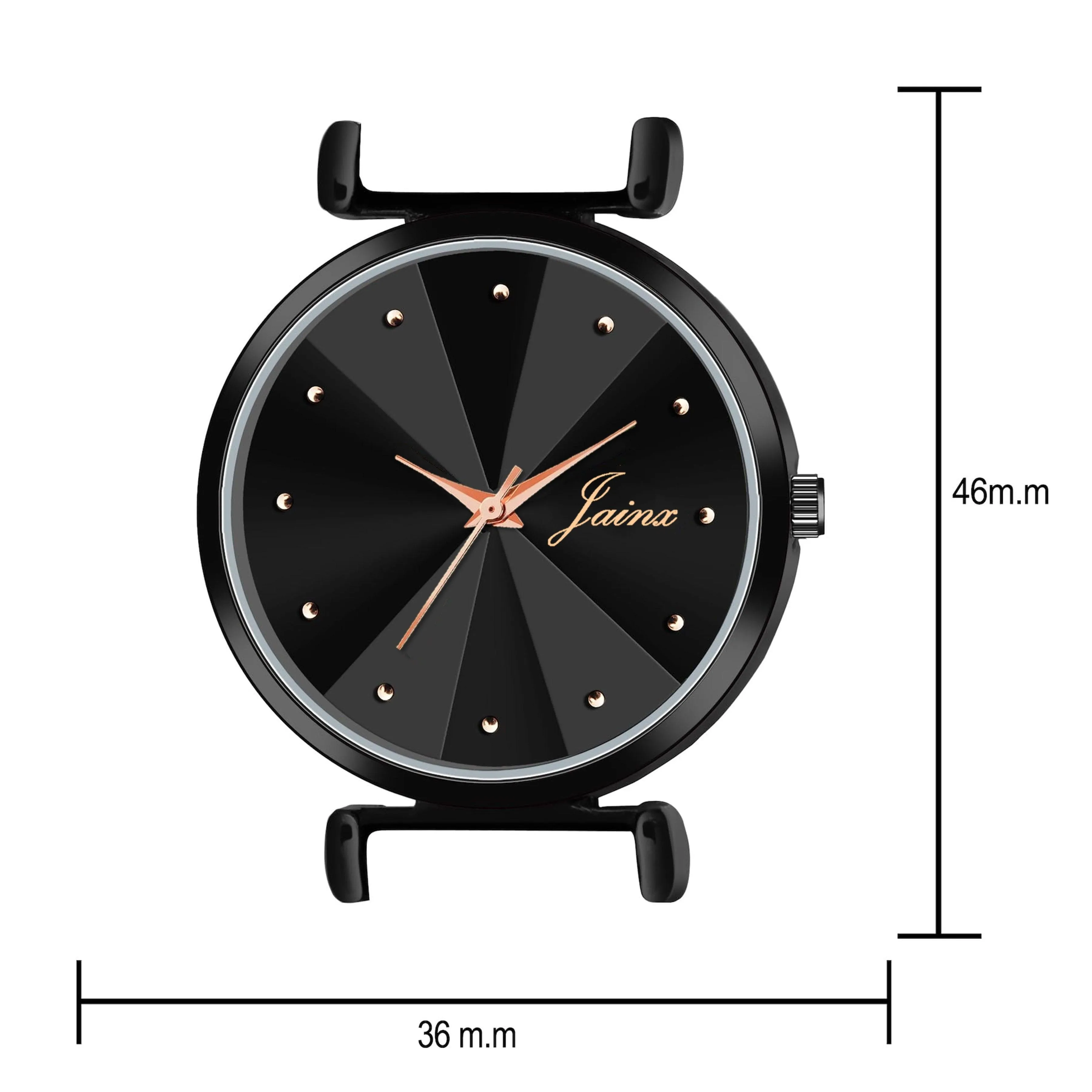 Jainx Black Silicone Band Analog Wrist Watch for Women - JW8552