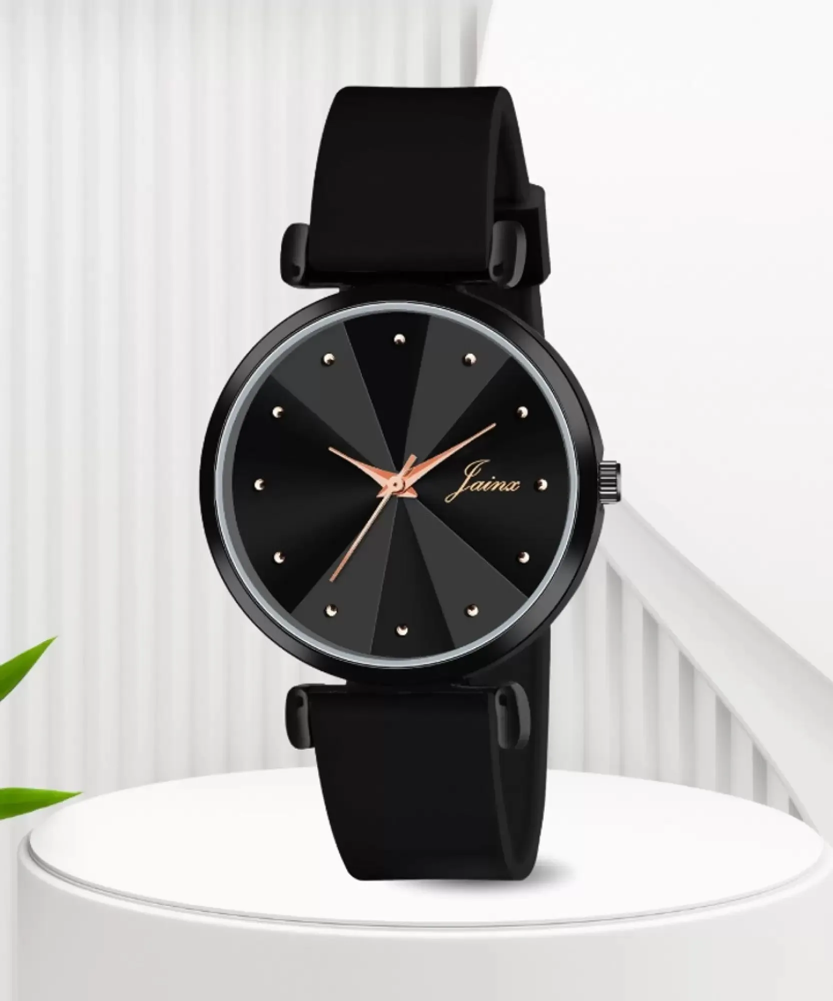 Jainx Black Silicone Band Analog Wrist Watch for Women - JW8552