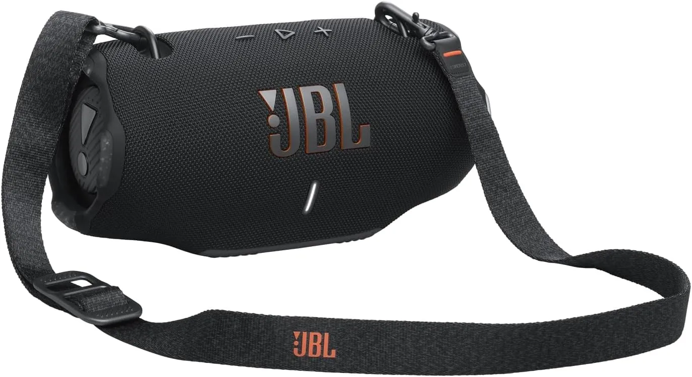 JBL Xtreme 4 Portable Bluetooth Speaker – JBL Pro Sound, IP67 Waterproof, Built-In Power Bank, Shoulder Strap, Black