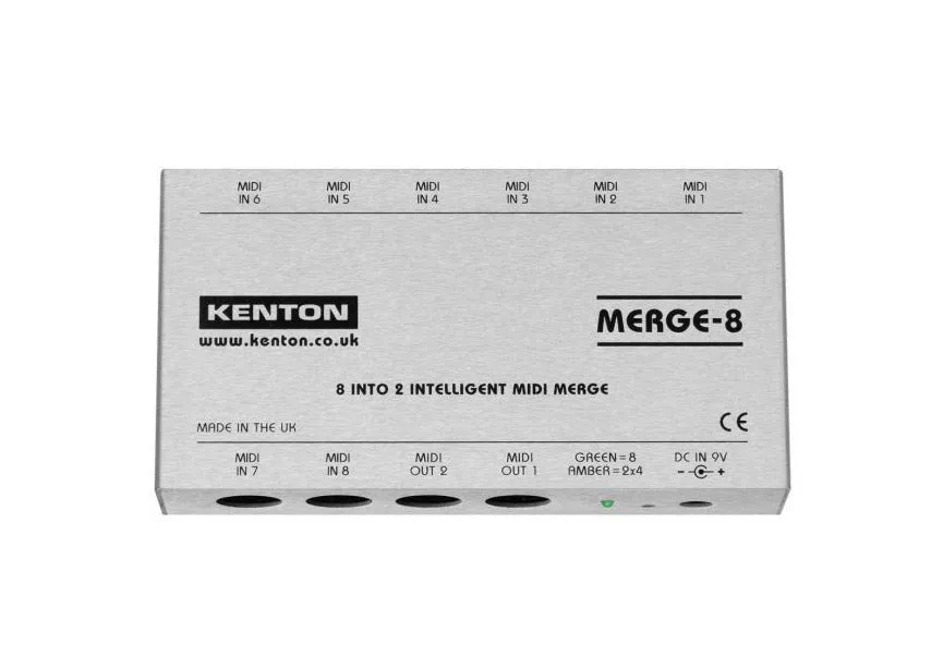 Kenton Merge 8 - 8 MIDI Inputs to 2 MIDI Outputs