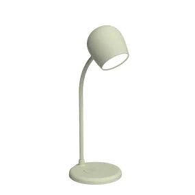 kreafunk | ellie table lamp with speaker   charger | olive - LC