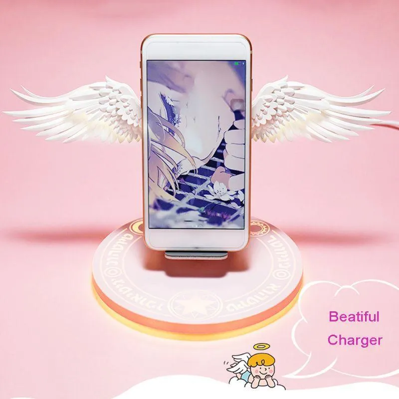 LED Angel Wings Wireless Charger