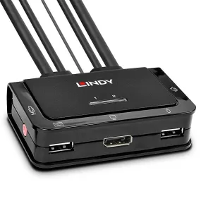 Lindy 2 Port Displayport 1.2, Usb 2.0 & Audio Cable Kvm Switch - Kvm / Audio Switch - 2 Ports