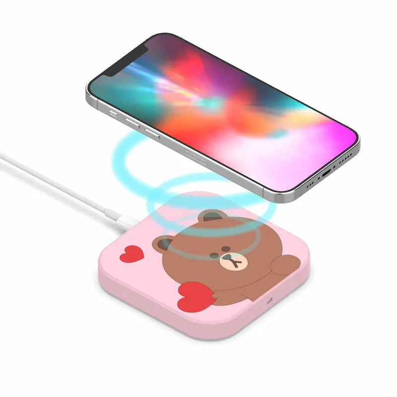 Line Friends 15W Heart Silicone Wireless Charger