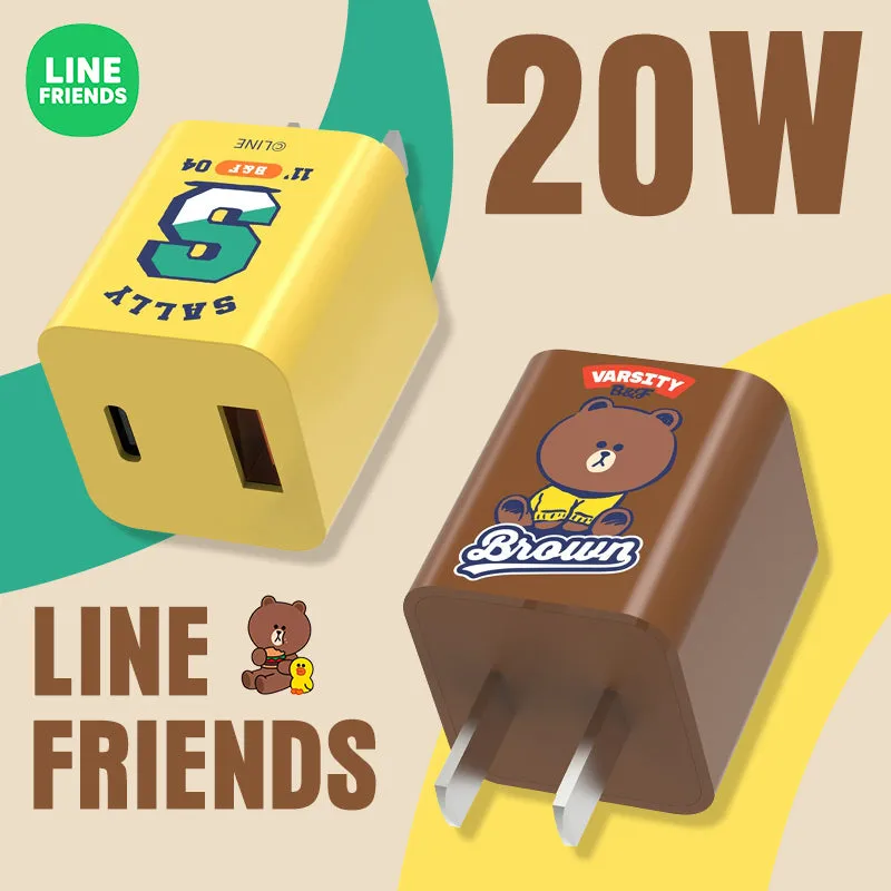 Line Friends Varsity PD Type-C & USB Smart Quick Charger