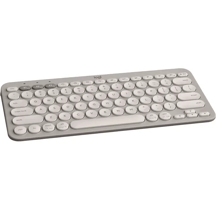 Logitech K380 Bluetooth Multi-Device Keyboard Sand Grey Compact