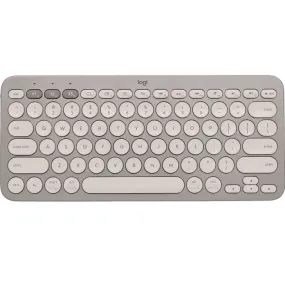 Logitech K380 Bluetooth Multi-Device Keyboard Sand Grey Compact