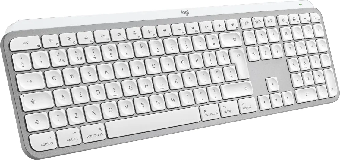 Logitech Master Series Mx Keys S For Mac - Keyboard - Full Size - Backlit - Wireless - Bluetooth Le - Qwerty - Uk - Pale