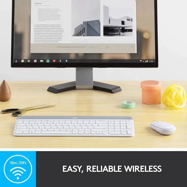 Logitech MK470 Slim Wireless Combo - Off White