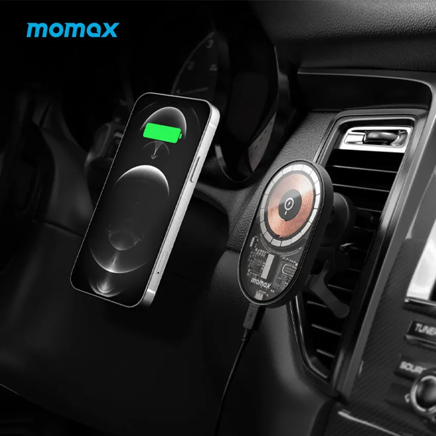 Momax MAG Vent Magnetic Wireless Charging Car Mount