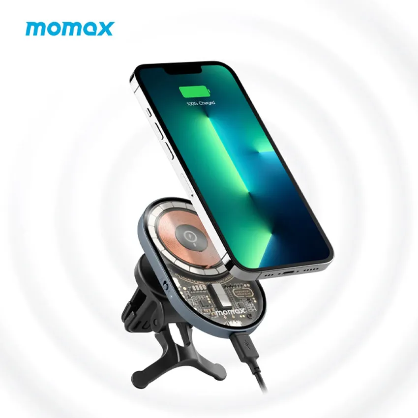 Momax MAG Vent Magnetic Wireless Charging Car Mount