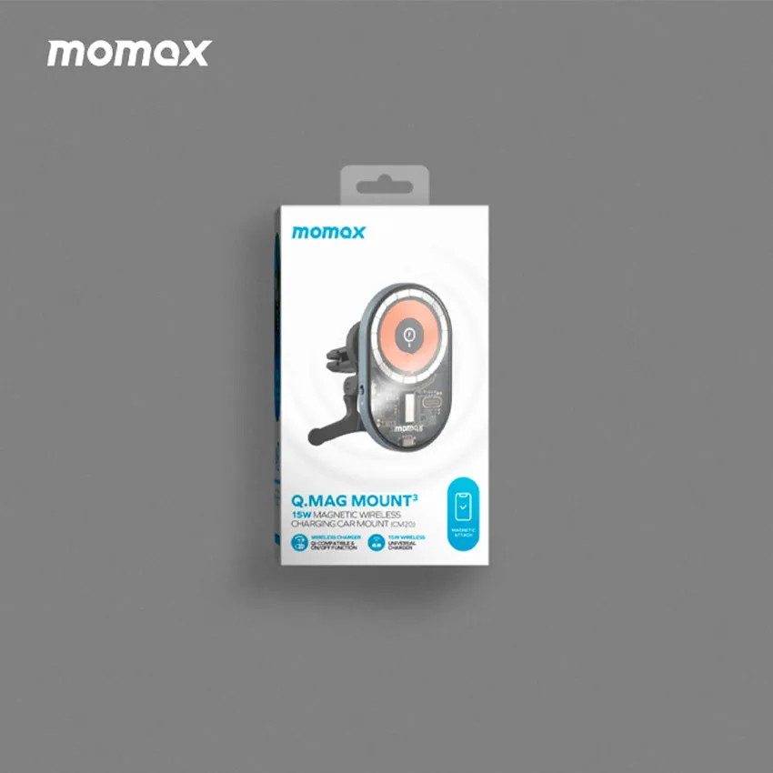 Momax MAG Vent Magnetic Wireless Charging Car Mount