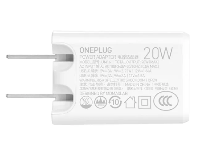 Momax One Plug Dual Port 20W Fast Charger (UM16) - White - Brand New