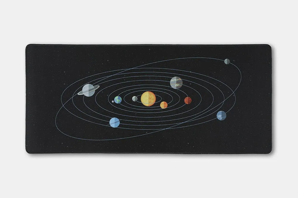 Mousepad Solar System Planet 900 400 4mm Stitched Edges /Rubber High quality soft outer space Universe SUN