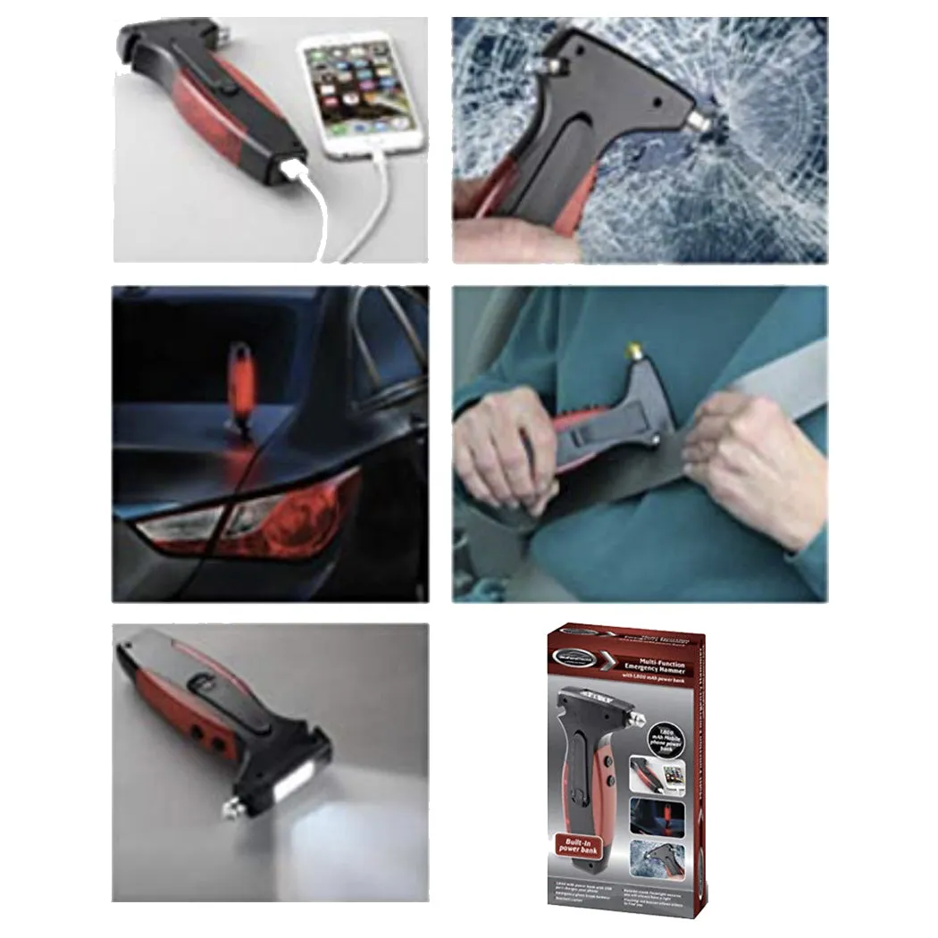 Multi-Function Emergency Auto Safety Hammer