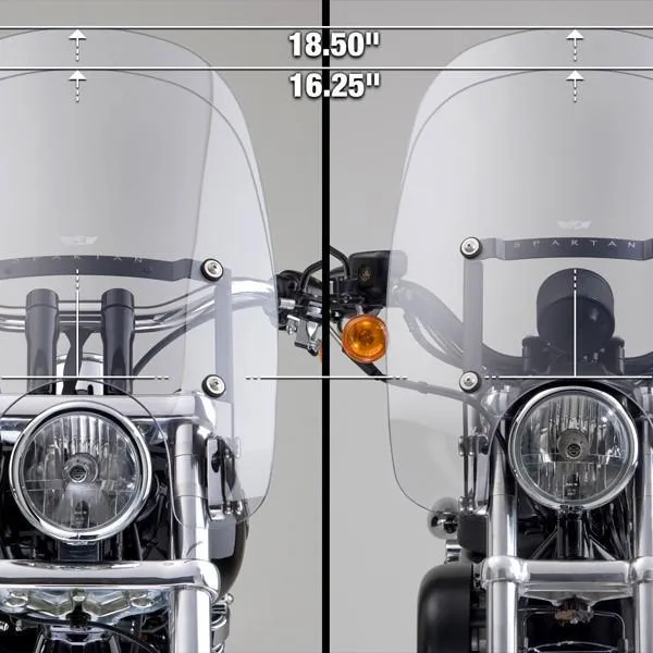 National Cycle N21733 Switchblade Shorty Clear Windshield for H-D 2006-2013 FX Wide Glide Models with 49mm Fork Tubes