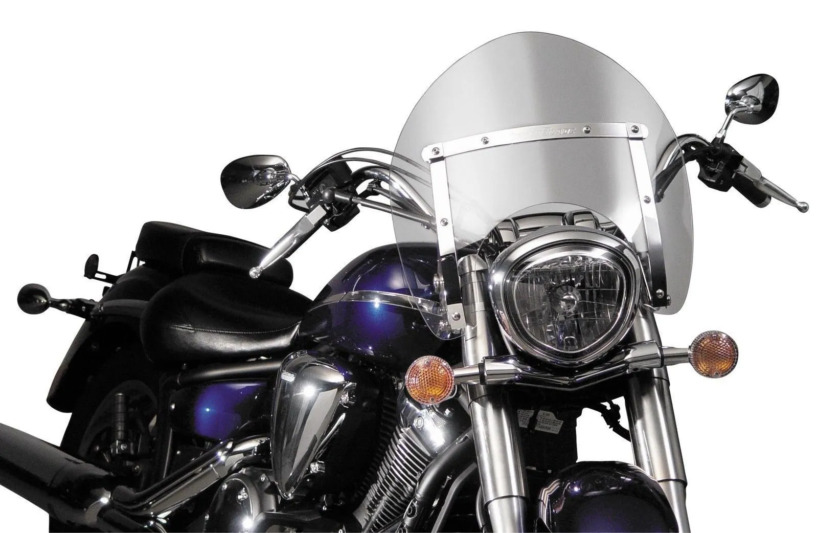 National Cycle N21733 Switchblade Shorty Clear Windshield for H-D 2006-2013 FX Wide Glide Models with 49mm Fork Tubes