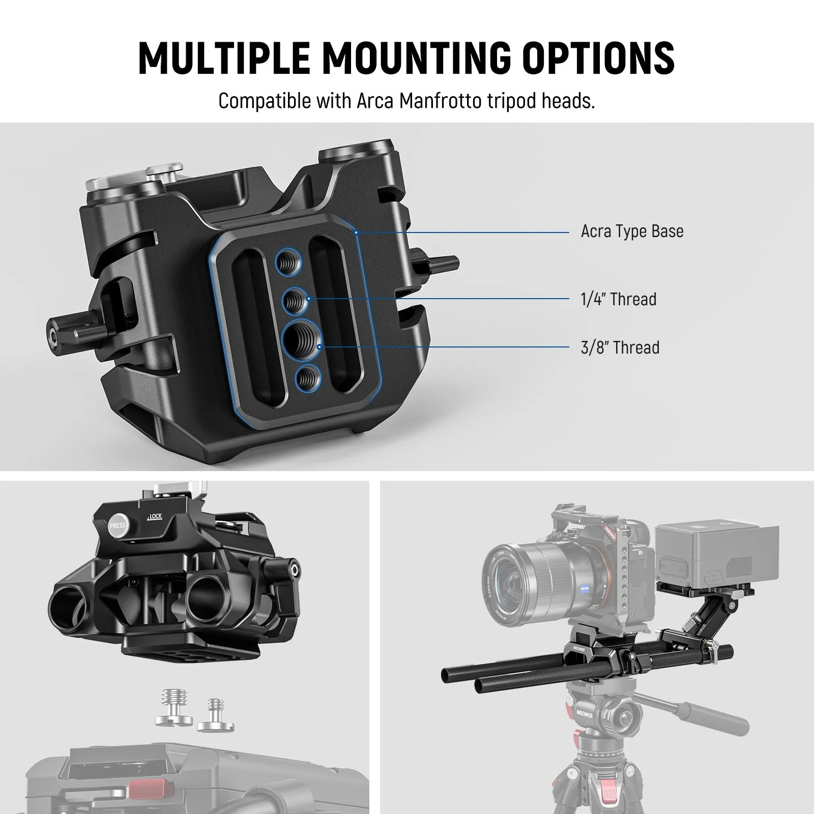 NEEWER 15mm LWS Baseplate Kit