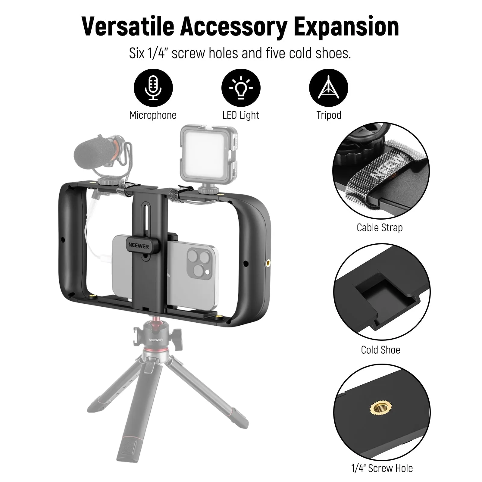 NEEWER A104 Smartphone Video Rig with Neck Strap