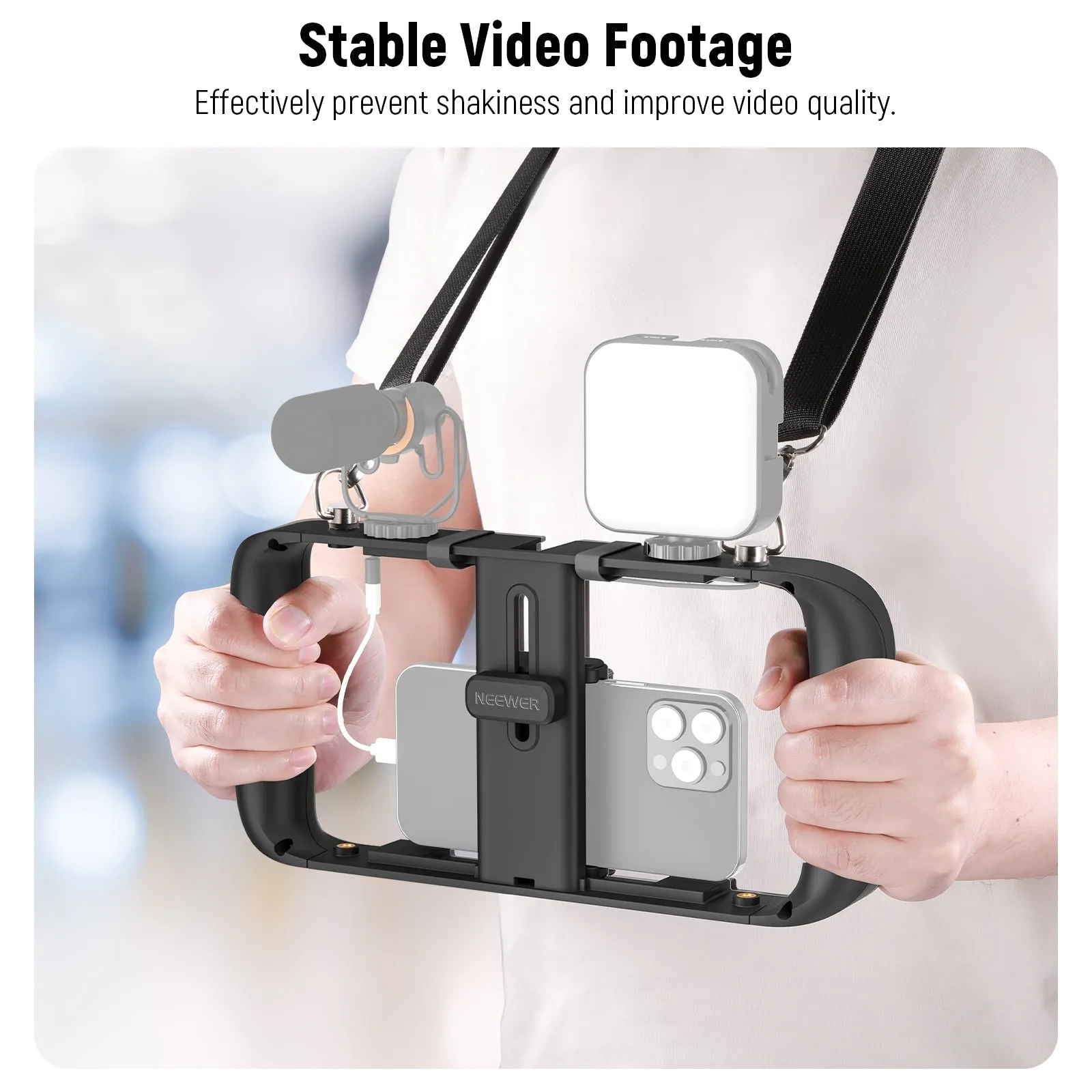 NEEWER A104 Smartphone Video Rig with Neck Strap