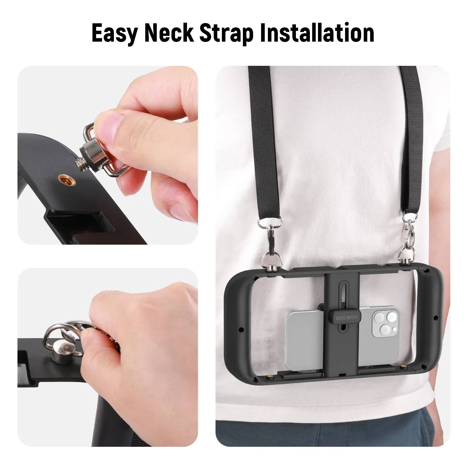 NEEWER A104 Smartphone Video Rig with Neck Strap