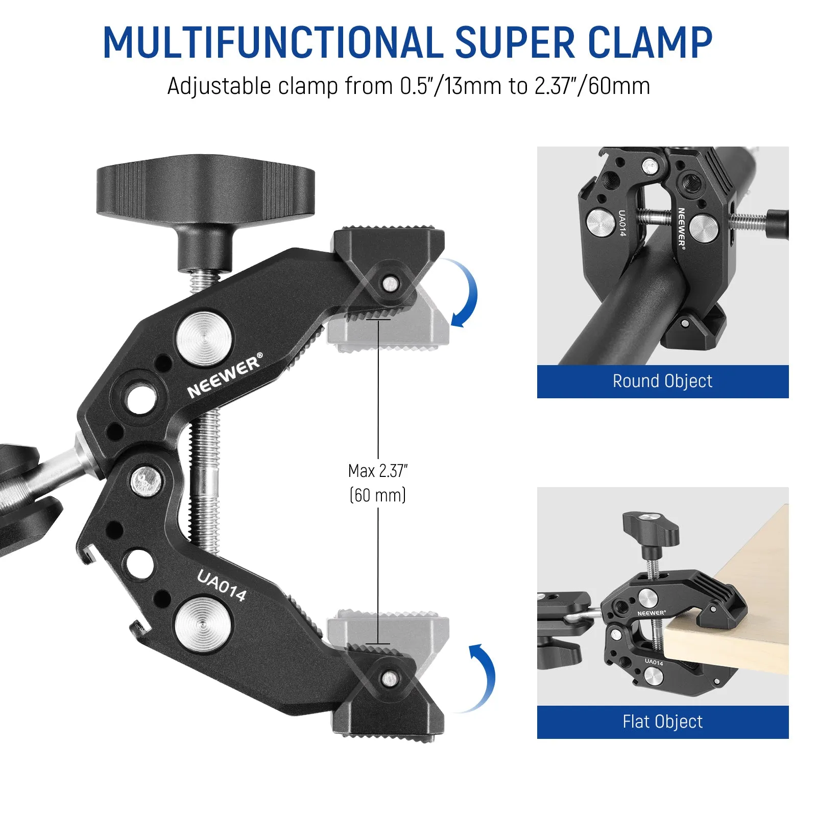 NEEWER UA014 Double Super Clamp Camera Mount