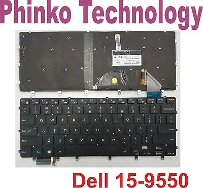 NEW US Black Keyboard for Dell XPS 15 9550 9560 9570 P56F with Backlit Backlight