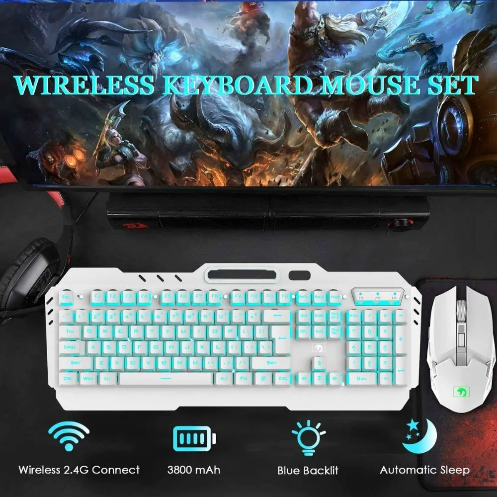 Ninja Dragon V1X PRO Wireless Metal Gaming Keyboard and Mouse Set