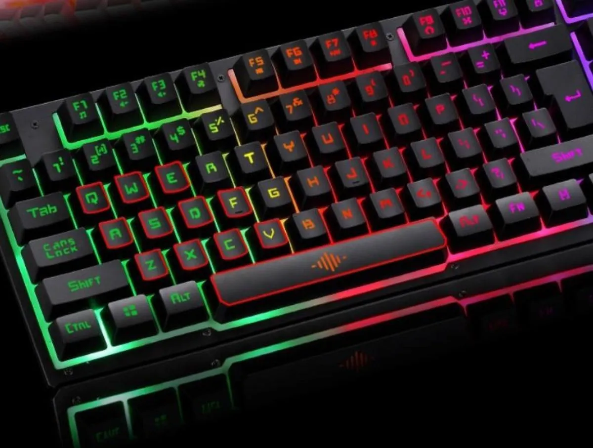 Ninja Dragon Z4 104 Keys LED Flame Gaming Keyboard with 2000 DPI Mouse