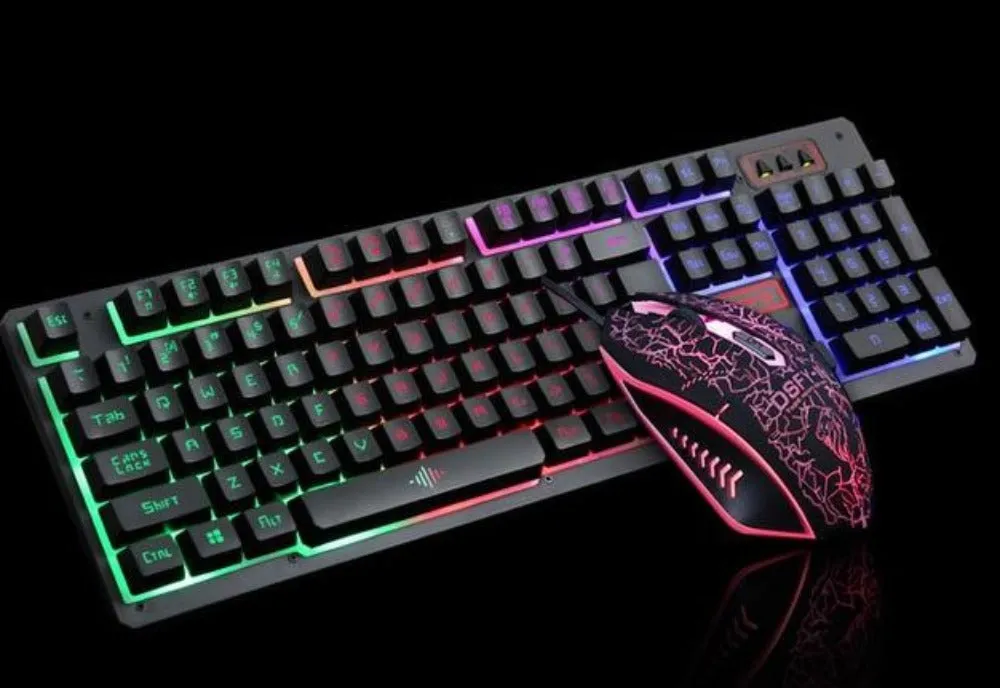 Ninja Dragon Z4 104 Keys LED Flame Gaming Keyboard with 2000 DPI Mouse