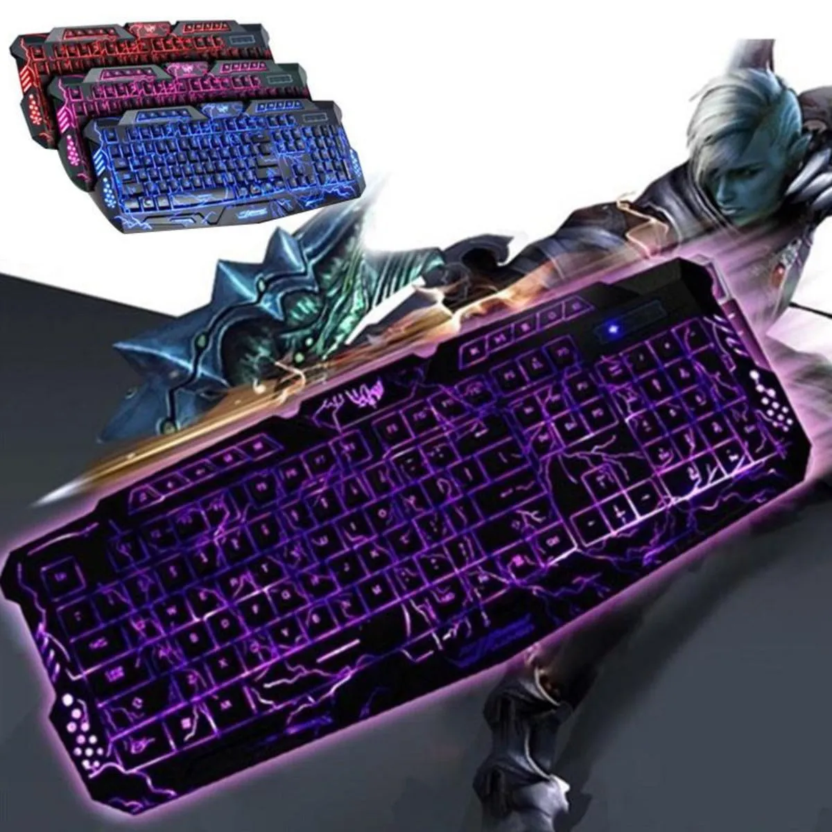 Ninja Dragons Z8V Wired 3 Backlight Ergonomics Gaming Keyboard