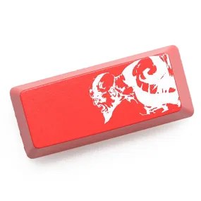 Novelty Shine Through Keycaps ABS  Etched black red enter God Of War Kratos oem profile