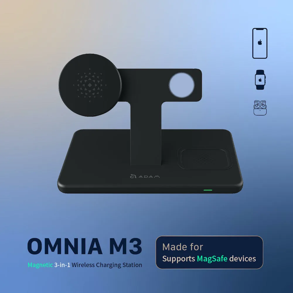 OMNIA M3 - Magnetic 3-in-1 Wireless Charging Station