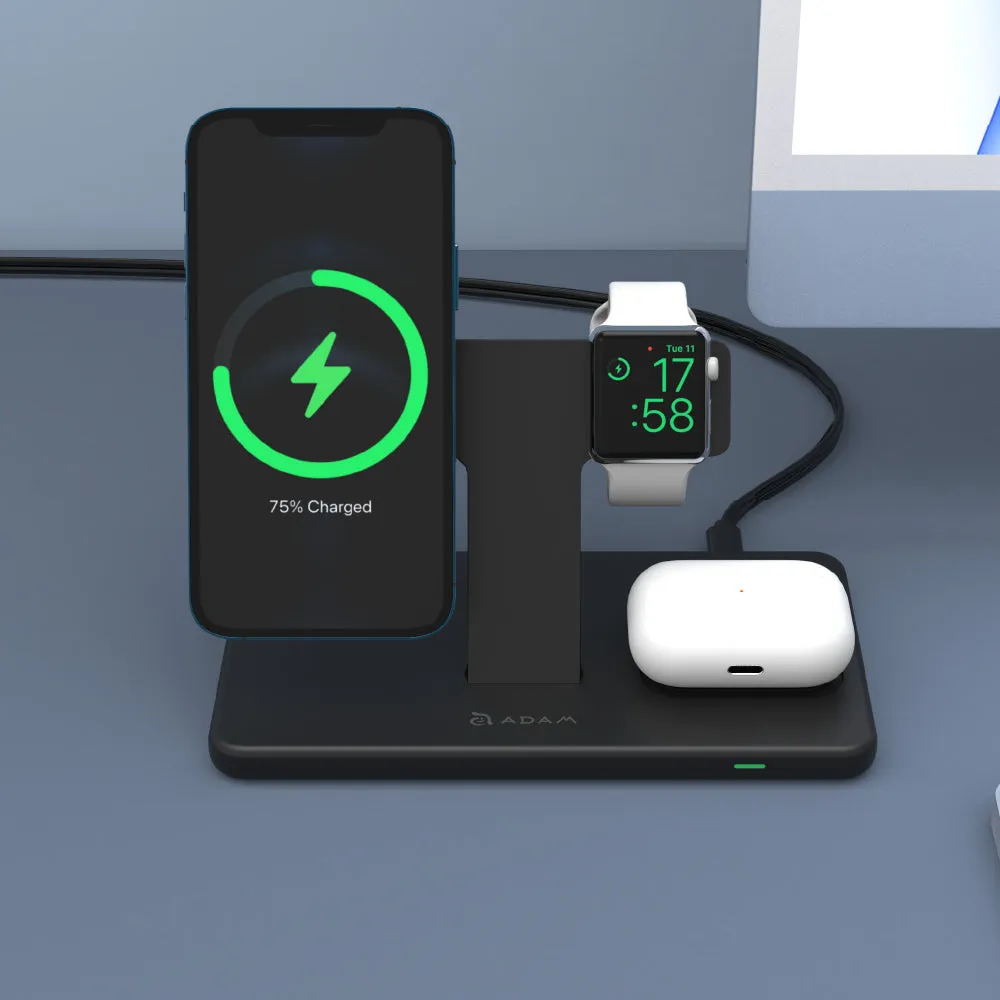 OMNIA M3 - Magnetic 3-in-1 Wireless Charging Station